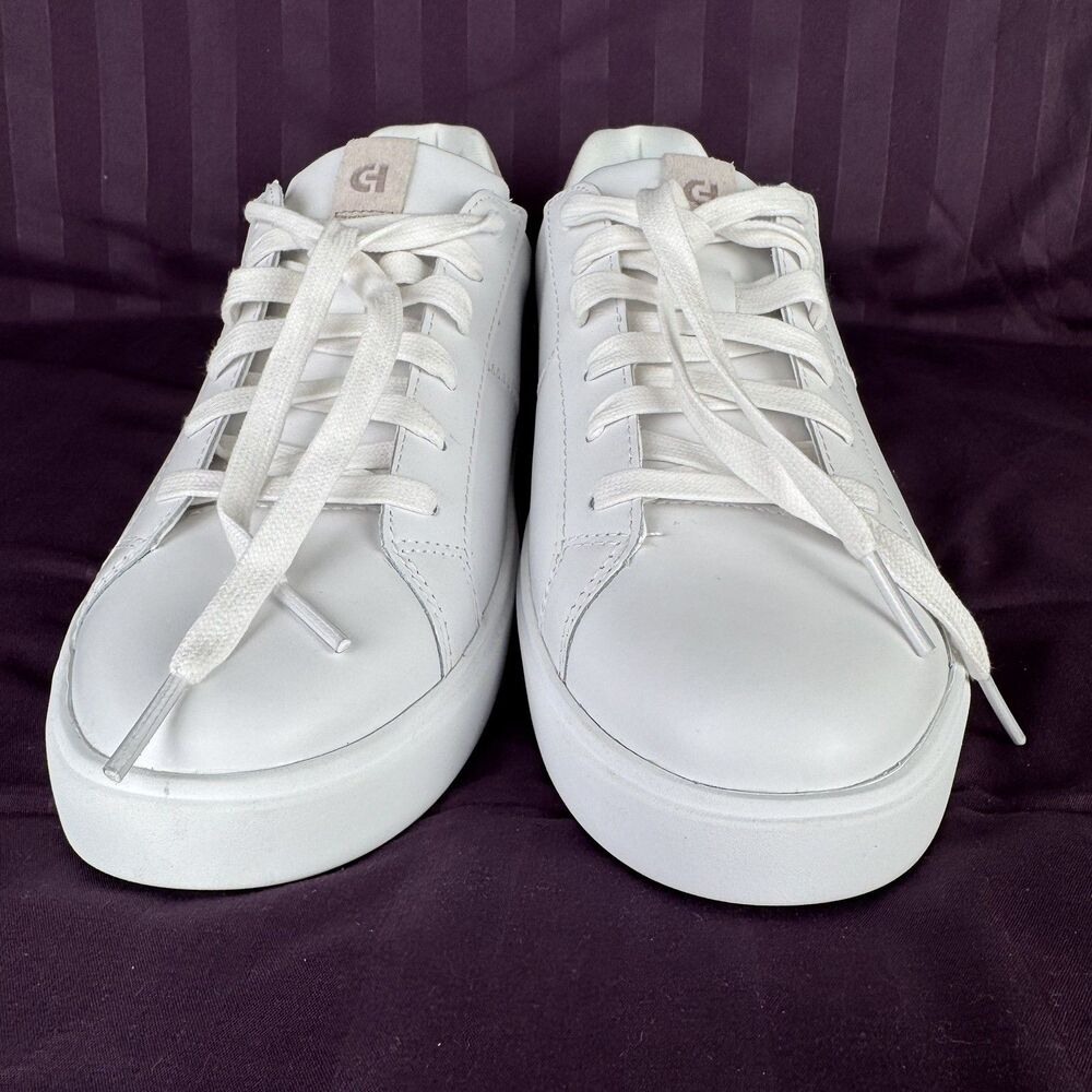 Cole Haan Grand Crosscourt Coaster Sneakers White Leather W32149 Womens Size 9.5 - Picture 7 of 12